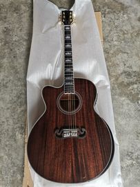 Chine En bois massif d'acajou main gauche grand coupé guitare acoustique taille jumbo guitare électrique acoustique en bois d'acajou fournisseur