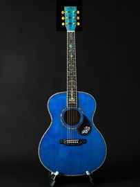 Chine Abalone bleu solide sapin haut 40 pouces OM style guitare acoustique éclatement l'érable de retour fournisseur