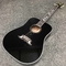 La guitare acoustique gigaoctet de 2023 colombes de noir fait sur commande d'Elvis Presley a plongé guitare acoustique électrique fournisseur