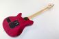Guitare électrique au corps rouge foncé avec placage d'érable et double roche,offre personnalisée fournisseur