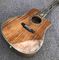 Guitare acoustique en bois coupée de Koa de la vie d'arbre d'Aablone guitare solide de koa de touche de bois d'ébène de 41 pouces fournisseur
