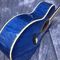 Abalone bleu solide sapin haut 40 pouces OM style guitare acoustique éclatement l'érable de retour fournisseur